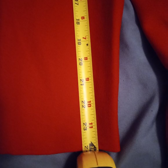 CHURCH FLOW!! 2-piece dark red pleated skirt suit with beautiful gold buttons - Picture 8 of 16